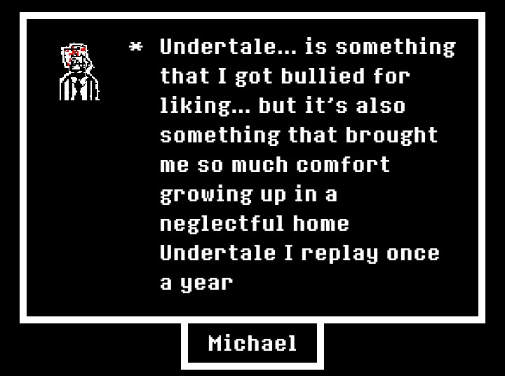Screenshot of my Undertale Echo Flower entry